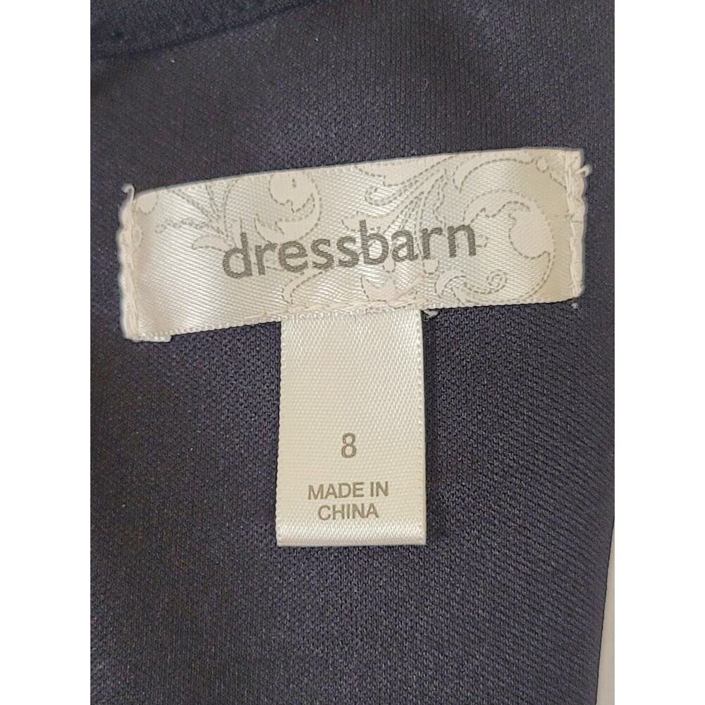 Classic DressBarn Colorblock Black Tan White Sheath Midi Dress Women's Size 8 - Picture 6 of 9